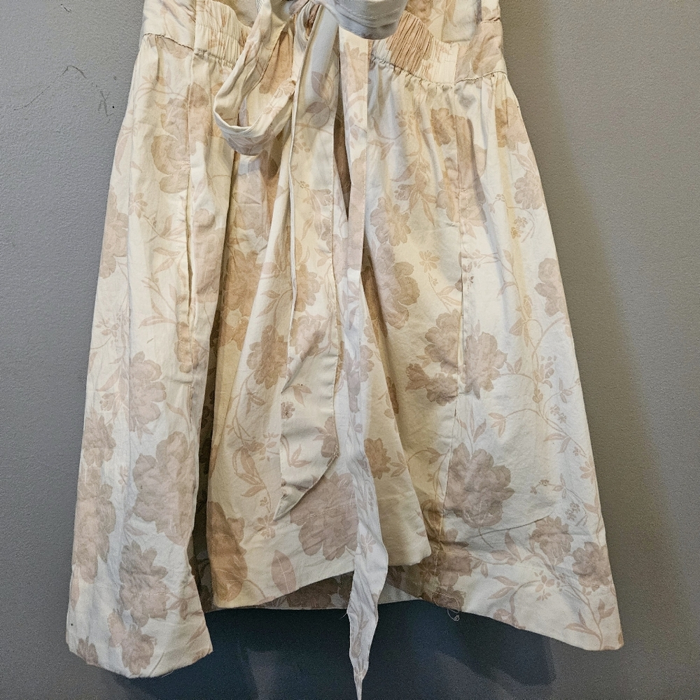Free People Meet Me In Maui Printed Mini Dress Ivory Combo Floral XL - Picture 7 of 9